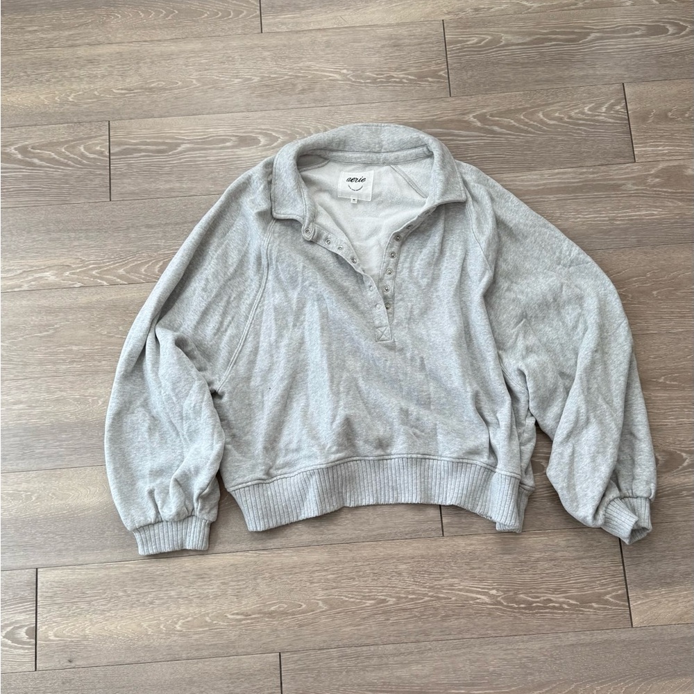 Aerie Quarter Snap Sweater